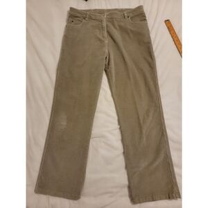 WOOLRICH Women's Tan Khaki 1030 Corduroy Straight Leg Pants size 14 EUC